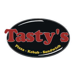 Tasty's Pizzaria logo.